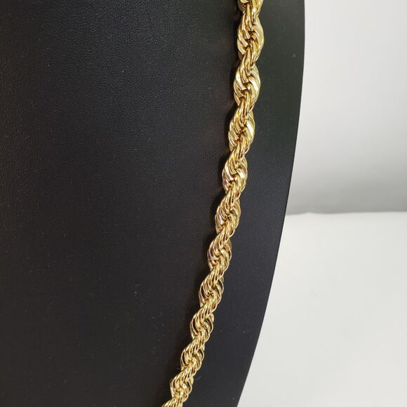 Vtg Napier Gold Tone 30" Twisted Rope Chain Necklace Signed Heavy Chunky Thick - Picture 3 of 6